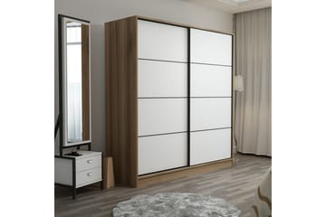 Fruitland Garderobe 180 cm - Hvit/eik - Oppbevaring - Garderober & garderobesystem