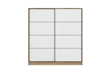 Fruitland Garderobe 180 cm - Hvit/eik - Oppbevaring - Garderober & garderobesystem