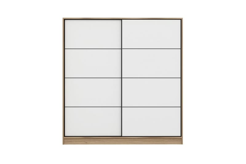 Fruitland Garderobe 180 cm - Hvit/eik - Oppbevaring - Garderober & garderobesystem