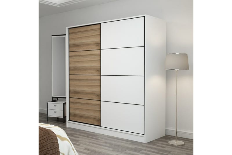 Fruitland Garderobe 220 cm - Brun/Hvit - Oppbevaring - Garderober & garderobesystem