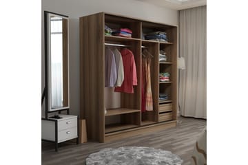 Fruitland Garderobe 220 cm - Brun/Svart - Oppbevaring - Garderober & garderobesystem