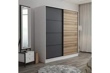 Fruitland Garderobe 220 cm - Grå/Brun - Oppbevaring - Garderober & garderobesystem