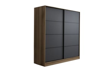 Fruitland Garderobe 220 cm - Grå/Eik - Oppbevaring - Garderober & garderobesystem