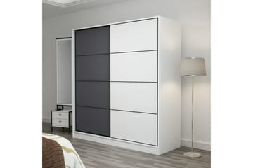 Fruitland Garderobe 220 cm - Grå/Hvit - Oppbevaring - Garderober & garderobesystem