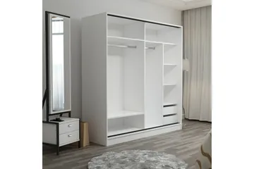 Fruitland Garderobe 220 cm - Grå/Hvit - Oppbevaring - Garderober & garderobesystem