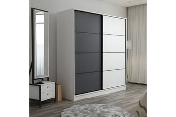 Fruitland Garderobe 220 cm - Grå/Hvit - Oppbevaring - Garderober & garderobesystem