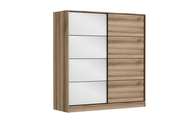 Fruitland Garderobe 220 cm, Hvit / Brun / Eik