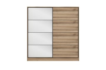 Fruitland Garderobe 220 cm - Hvit / Brun / Eik - Oppbevaring - Garderober & garderobesystem