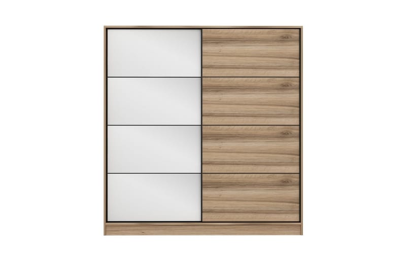 Fruitland Garderobe 220 cm - Hvit / Brun / Eik - Oppbevaring - Garderober & garderobesystem