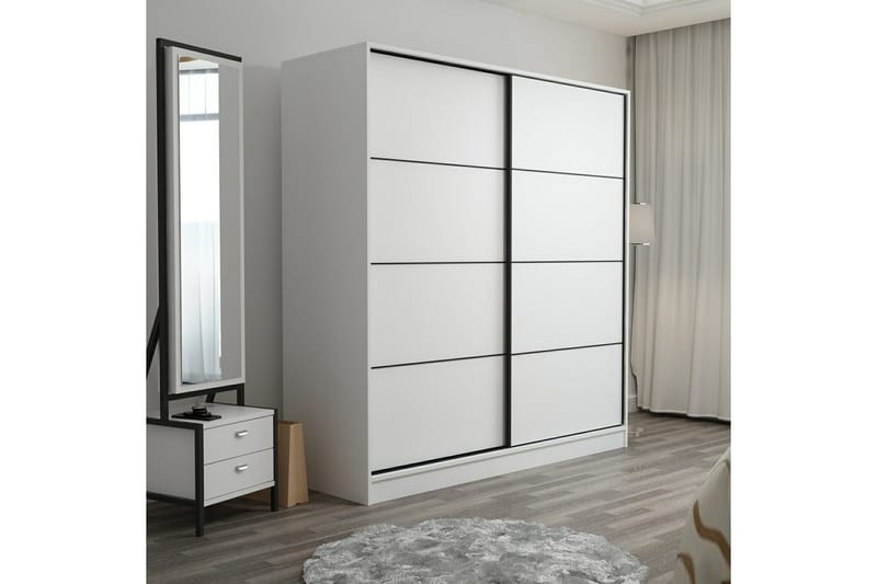 Fruitland Garderobe 220 cm - Hvit - Oppbevaring - Garderober & garderobesystem