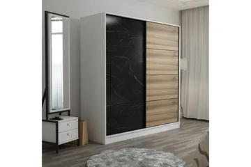 Fruitland Garderobe 220 cm - Svart/Brun - Oppbevaring - Garderober & garderobesystem