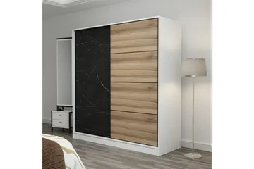 Fruitland Garderobe 220 cm - Svart/Brun - Oppbevaring - Garderober & garderobesystem