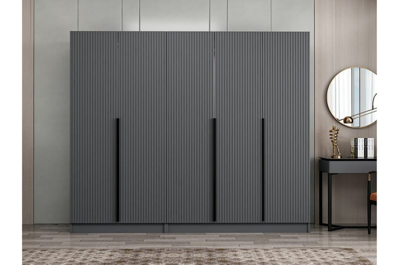 Fruitland Garderobe 225 cm - Antrasitt - Oppbevaring - Garderober & garderobesystem