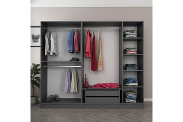 Fruitland Garderobe 225 cm - Antrasitt - Oppbevaring - Garderober & garderobesystem