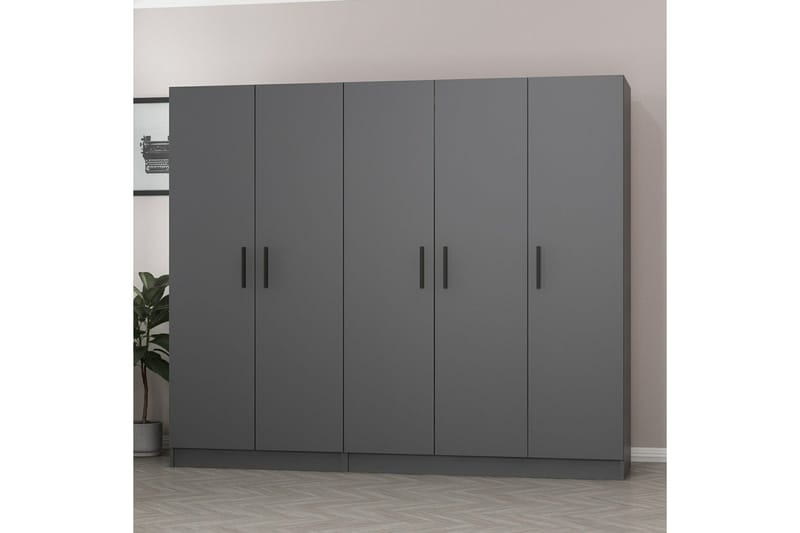 Fruitland Garderobe 225 cm - Antrasitt - Oppbevaring - Garderober & garderobesystem