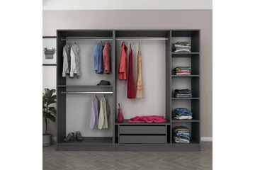 Fruitland Garderobe 225 cm - Antrasitt - Oppbevaring - Garderober & garderobesystem