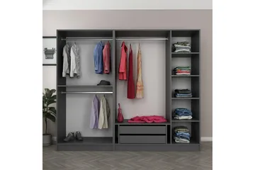 Fruitland Garderobe 225 cm - Antrasitt - Oppbevaring - Garderober & garderobesystem