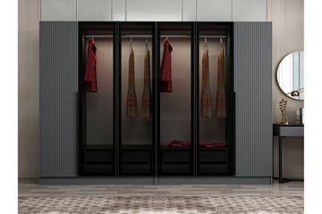 Fruitland Garderobe 225 cm - Antrasitt - Oppbevaring - Garderober & garderobesystem