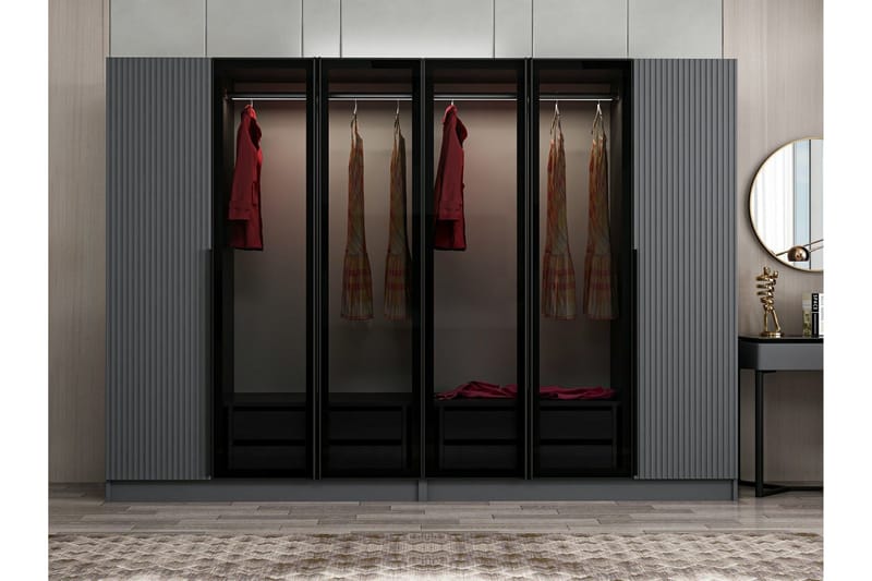 Fruitland Garderobe 225 cm - Antrasitt - Oppbevaring - Garderober & garderobesystem