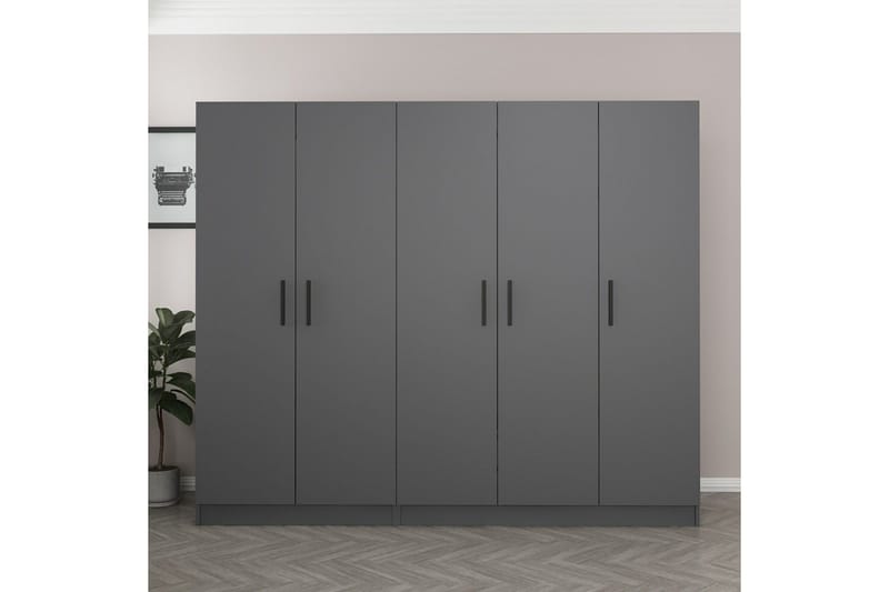 Fruitland Garderobe 225 cm - Antrasitt - Oppbevaring - Garderober & garderobesystem
