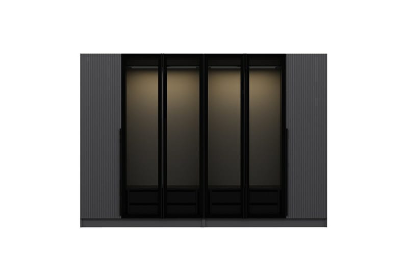 Fruitland Garderobe 225 cm - Antrasitt - Oppbevaring - Garderober & garderobesystem