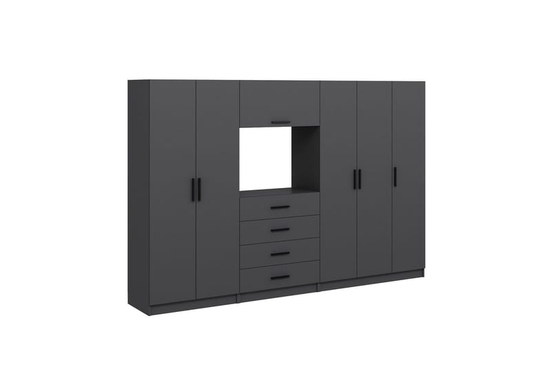 Fruitland Garderobe 225 cm - Antrasitt - Oppbevaring - Garderober & garderobesystem