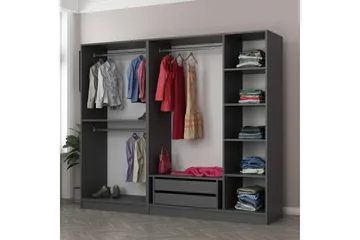 Fruitland Garderobe 225 cm - Antrasitt - Oppbevaring - Garderober & garderobesystem