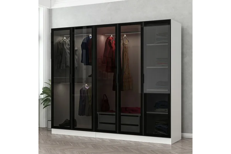 Fruitland Garderobe 225 cm, Hvit
