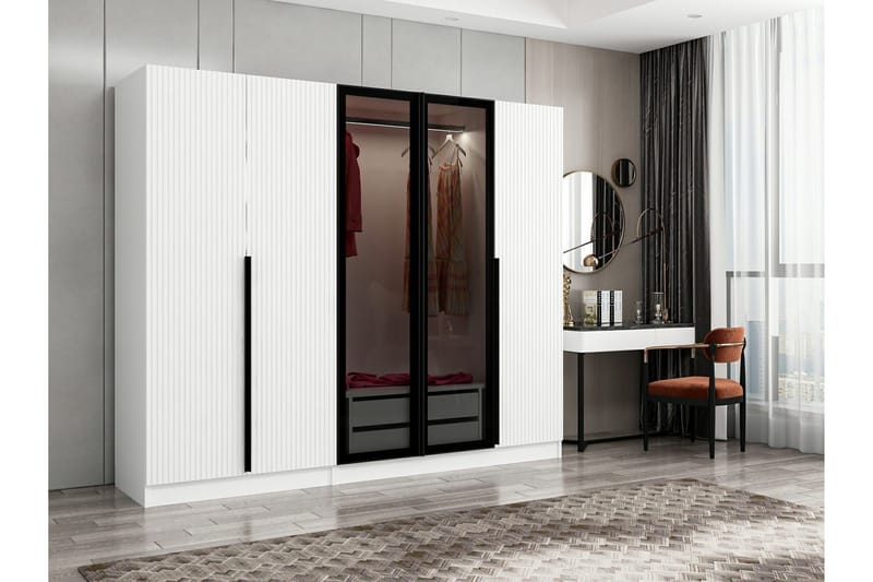 Fruitland Garderobe 225 cm, Hvit