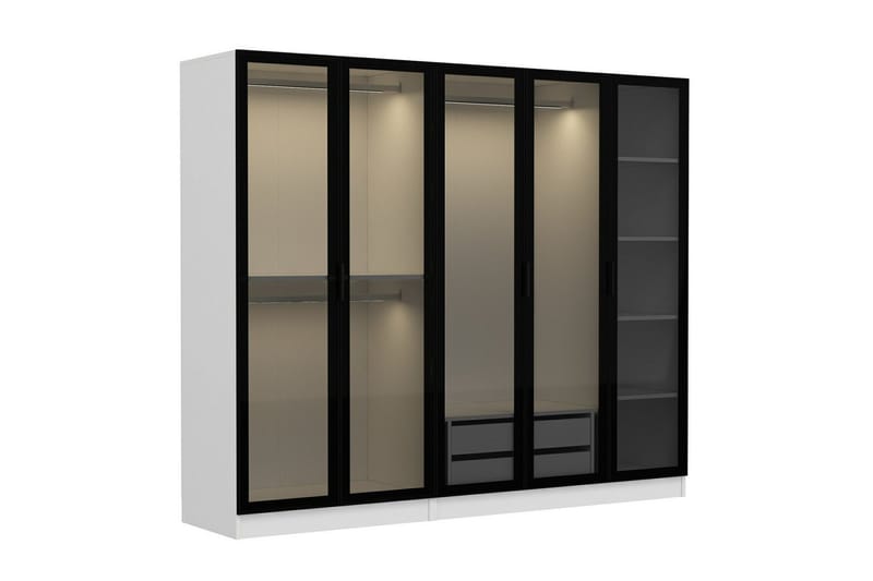 Fruitland Garderobe 225 cm - Hvit - Oppbevaring - Garderober & garderobesystem