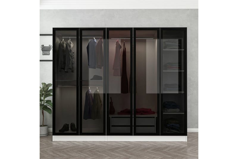 Fruitland Garderobe 225 cm - Hvit - Oppbevaring - Garderober & garderobesystem