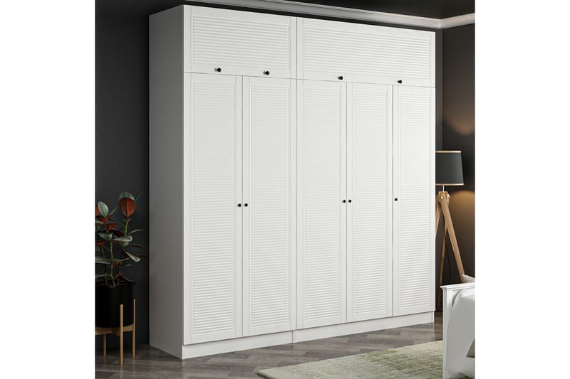 Fruitland Garderobe 225 cm - Hvit - Oppbevaring - Garderober & garderobesystem