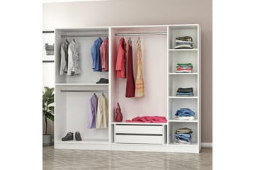 Fruitland Garderobe 225 cm - Hvit - Oppbevaring - Garderober & garderobesystem