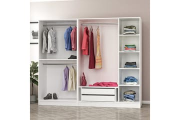 Fruitland Garderobe 225 cm - Hvit - Oppbevaring - Garderober & garderobesystem