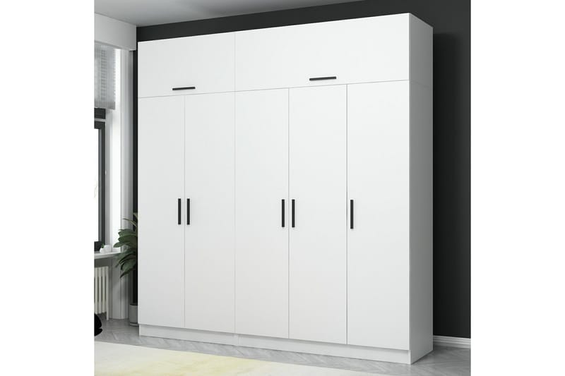 Fruitland Garderobe 225 cm - Hvit - Oppbevaring - Garderober & garderobesystem