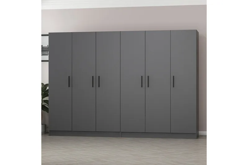 Fruitland Garderobe 270 cm - Antrasitt - Oppbevaring - Garderober & garderobesystem