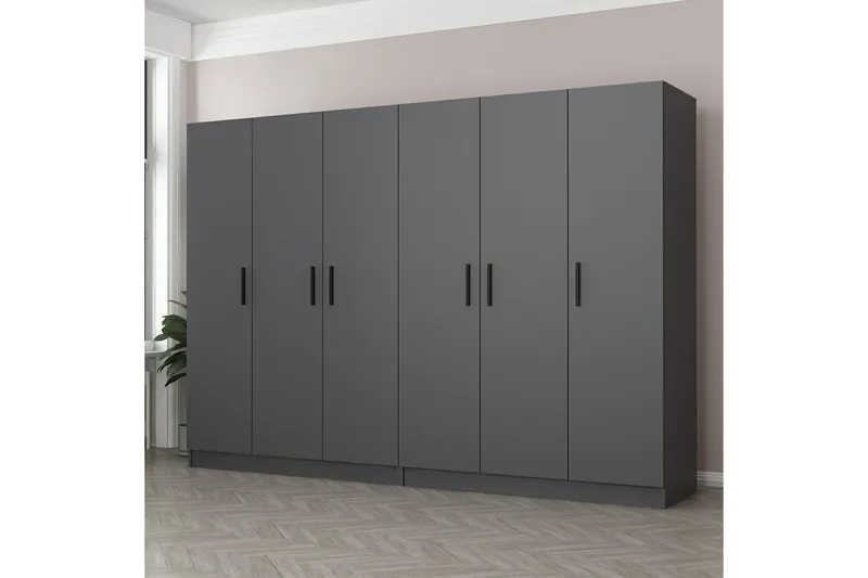 Fruitland Garderobe 270 cm - Antrasitt - Oppbevaring - Garderober & garderobesystem