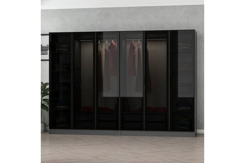 Fruitland Garderobe 270 cm - Antrasitt - Oppbevaring - Garderober & garderobesystem