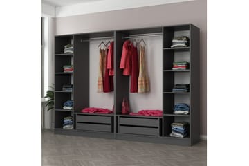 Fruitland Garderobe 270 cm - Antrasitt - Oppbevaring - Garderober & garderobesystem