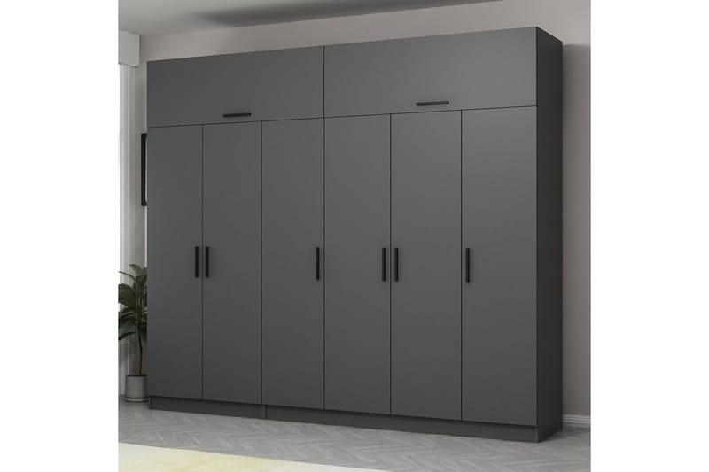Fruitland Garderobe 270 cm - Antrasitt - Oppbevaring - Garderober & garderobesystem