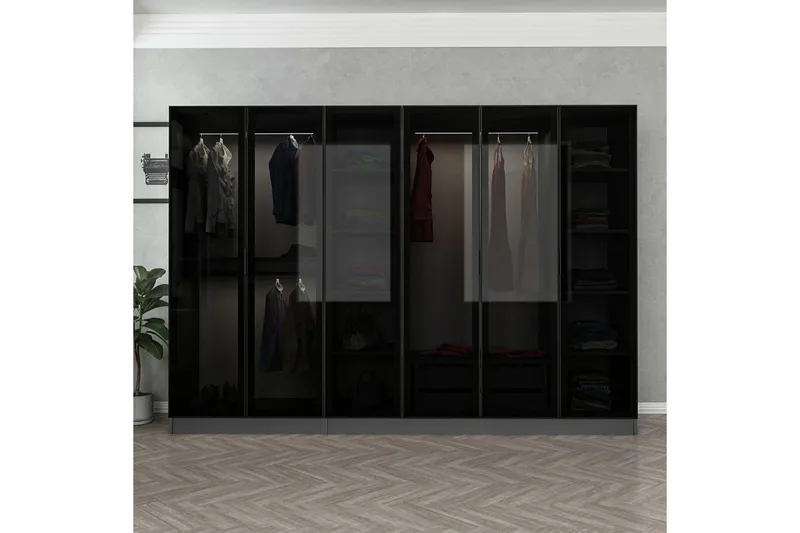 Fruitland Garderobe 270 cm - Antrasitt - Oppbevaring - Garderober & garderobesystem