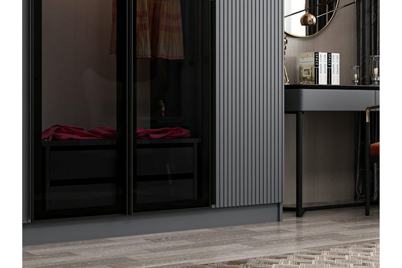 Fruitland Garderobe 270 cm - Antrasitt - Oppbevaring - Garderober & garderobesystem