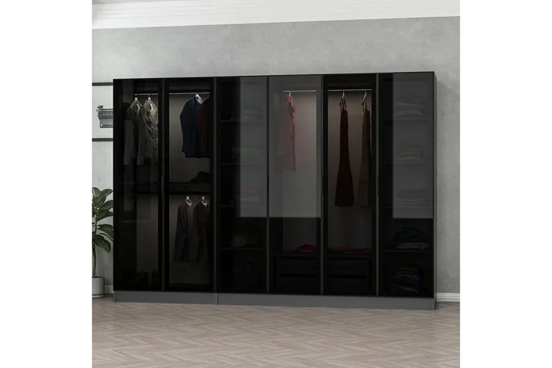 Fruitland Garderobe 270 cm - Antrasitt - Oppbevaring - Garderober & garderobesystem