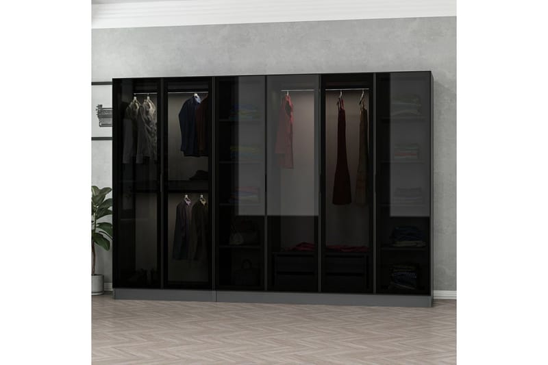 Fruitland Garderobe 270 cm - Antrasitt - Oppbevaring - Garderober & garderobesystem