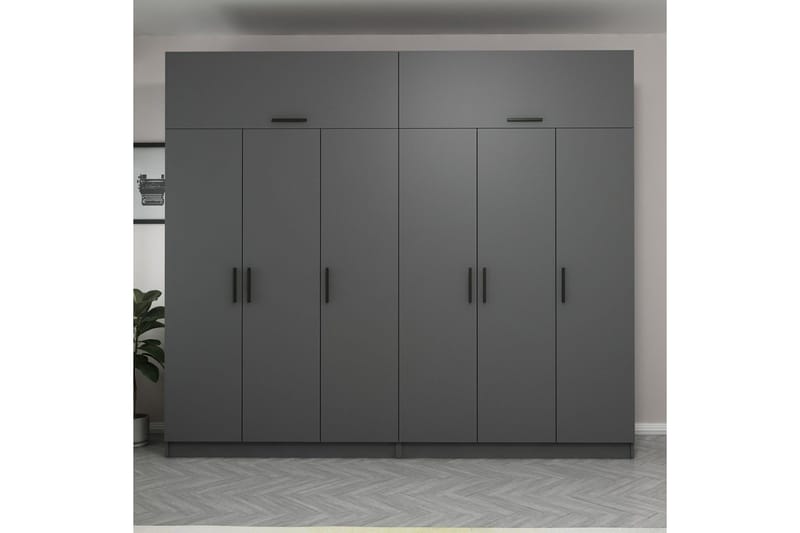 Fruitland Garderobe 270 cm - Antrasitt - Oppbevaring - Garderober & garderobesystem