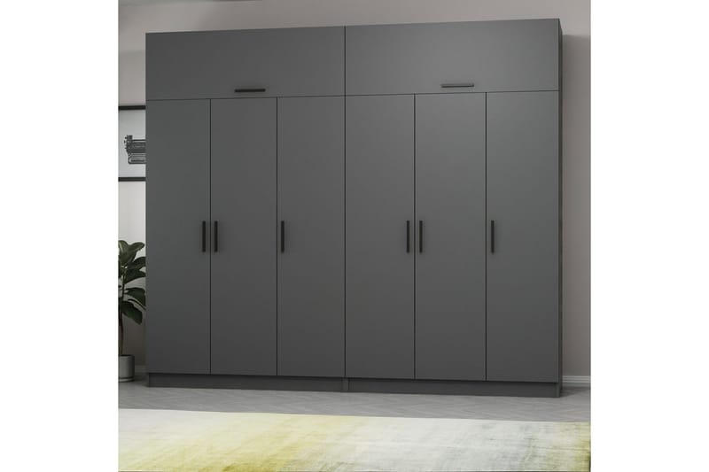 Fruitland Garderobe 270 cm - Antrasitt - Oppbevaring - Garderober & garderobesystem