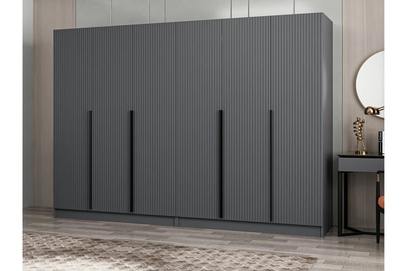 Fruitland Garderobe 270 cm - Antrasitt - Oppbevaring - Garderober & garderobesystem
