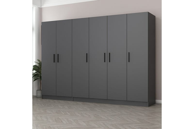 Fruitland Garderobe 270 cm - Antrasitt - Oppbevaring - Garderober & garderobesystem
