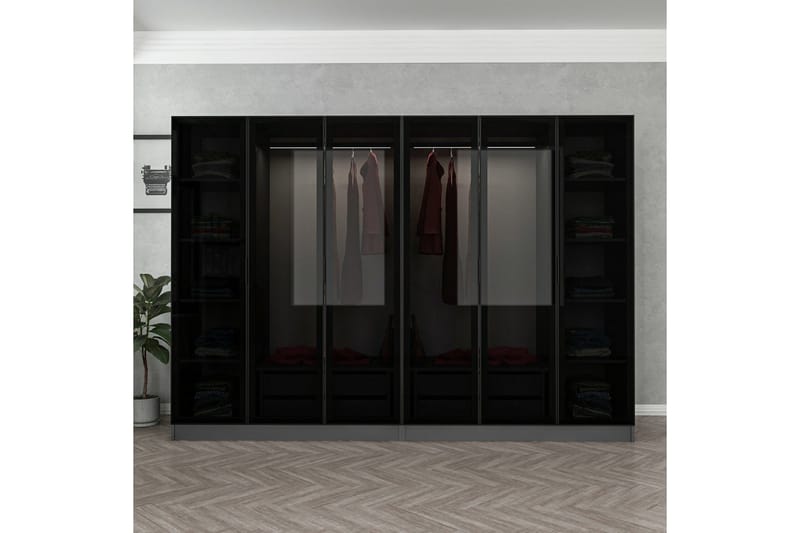 Fruitland Garderobe 270 cm - Antrasitt - Oppbevaring - Garderober & garderobesystem