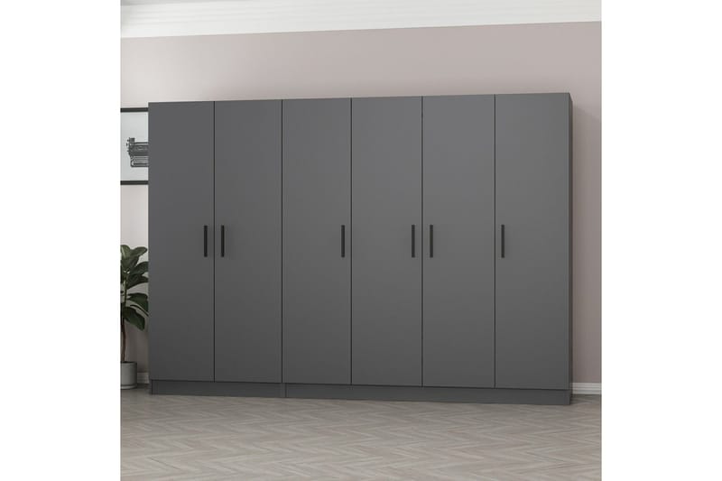 Fruitland Garderobe 270 cm - Antrasitt - Oppbevaring - Garderober & garderobesystem